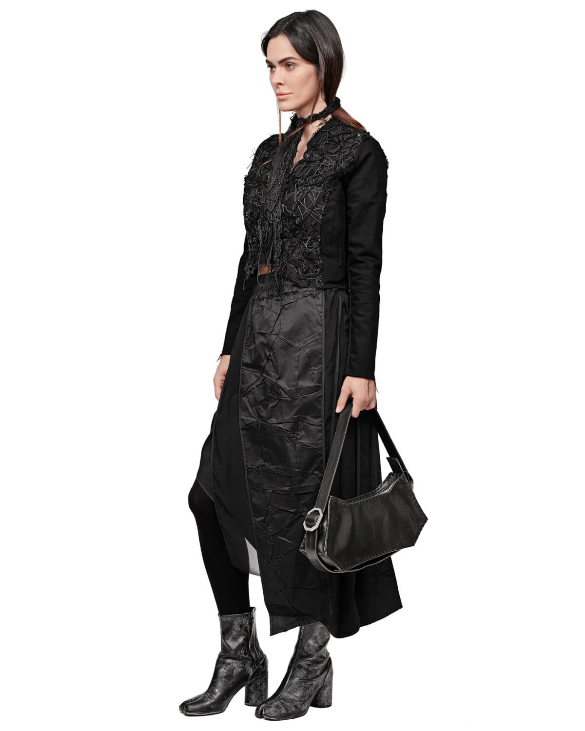 Oracle Leather Shoulder Hexa Bag