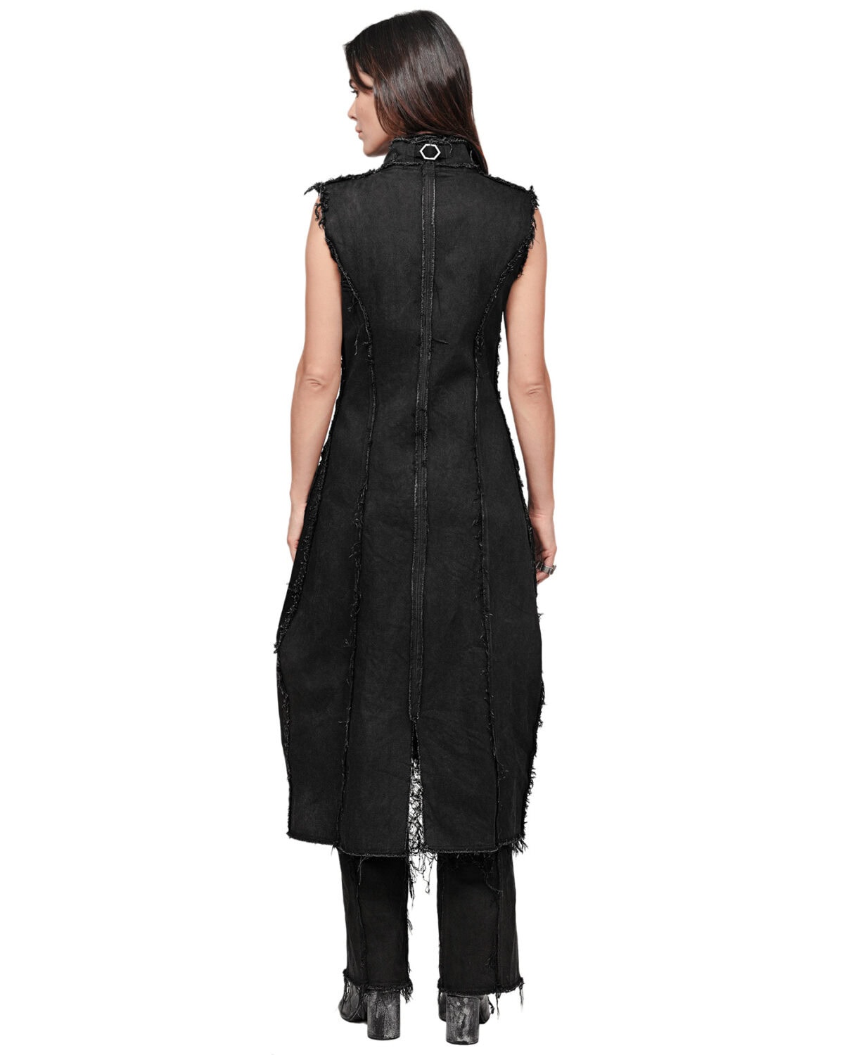 Hexa Layers Sleeveless Denim Coat