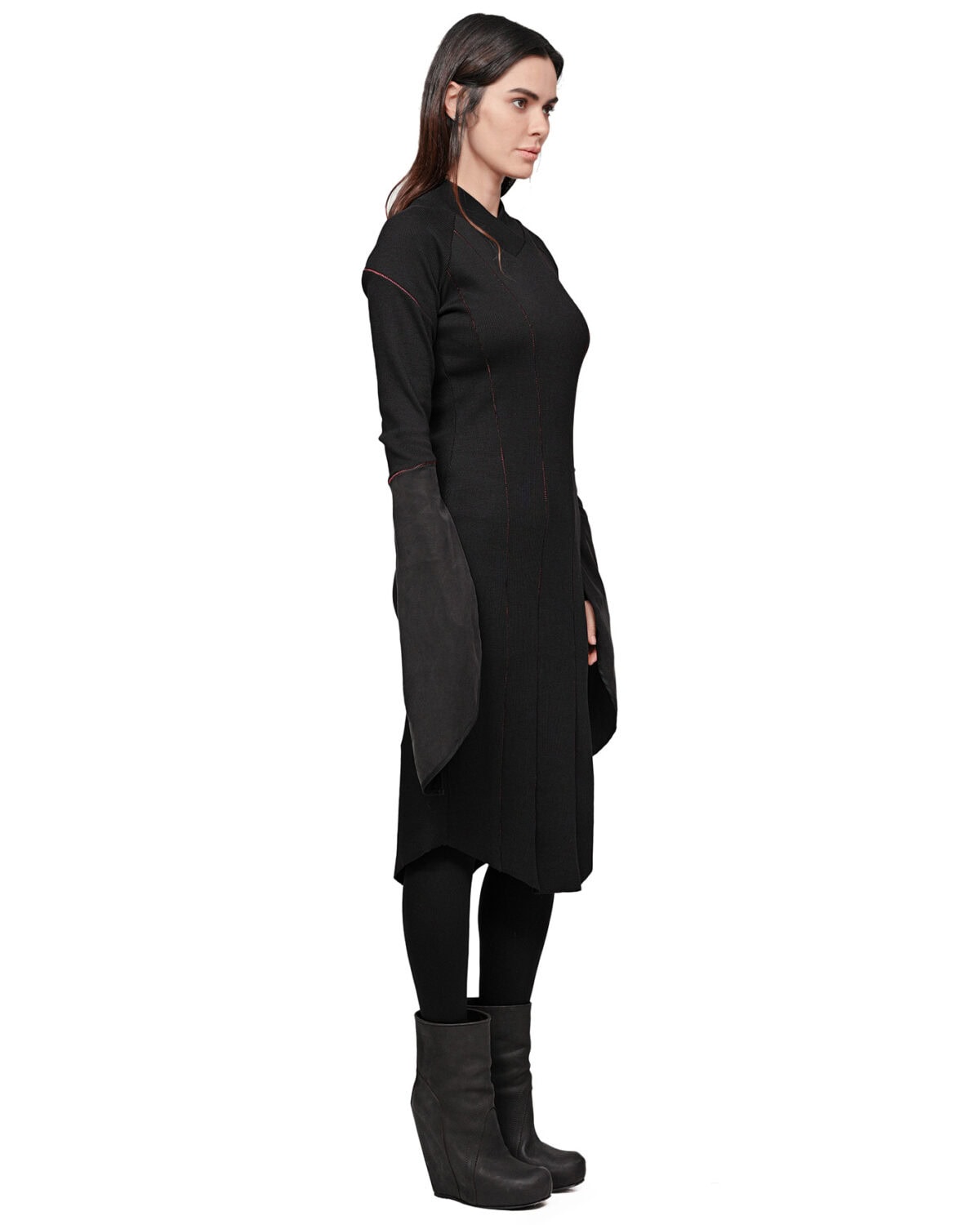 Rib Knit Lilium Turtleneck Dress