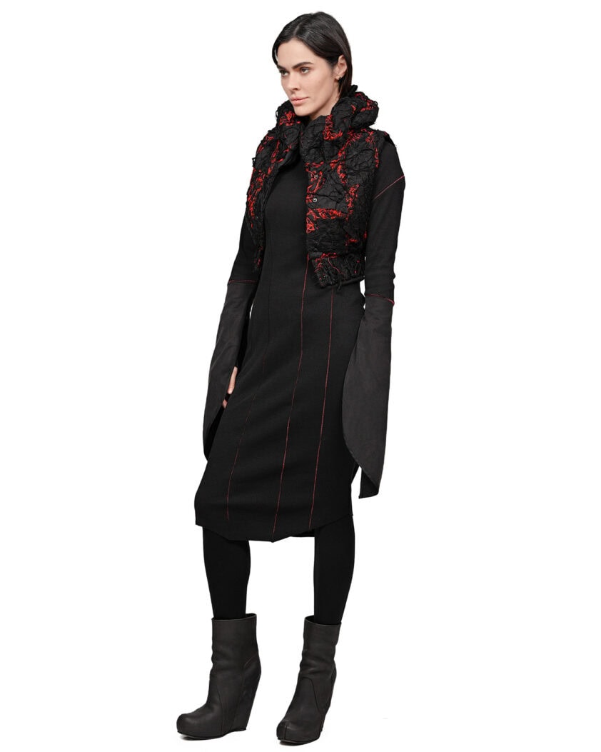 Rib Knit Lilium Turtleneck Dress