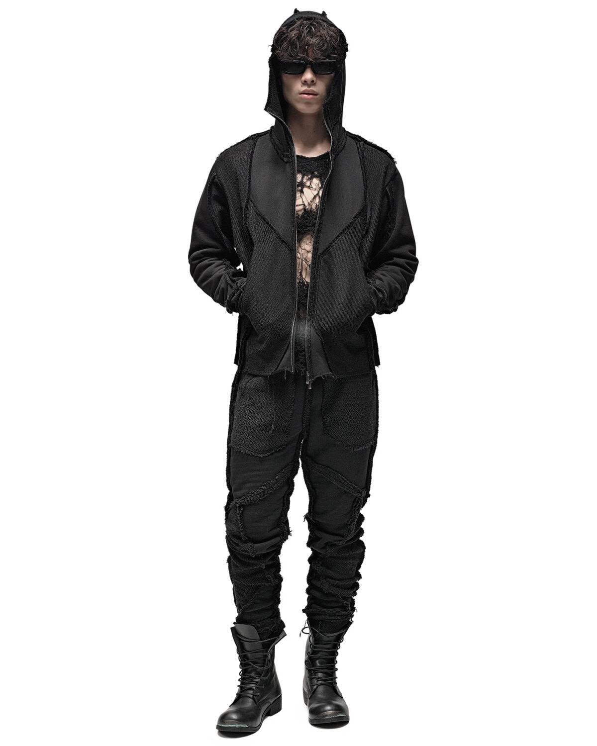 Reverse Edge Construct Zip Hoodie