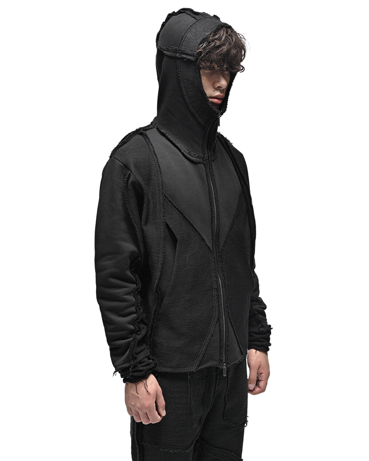 Reverse Edge Construct Zip Hoodie