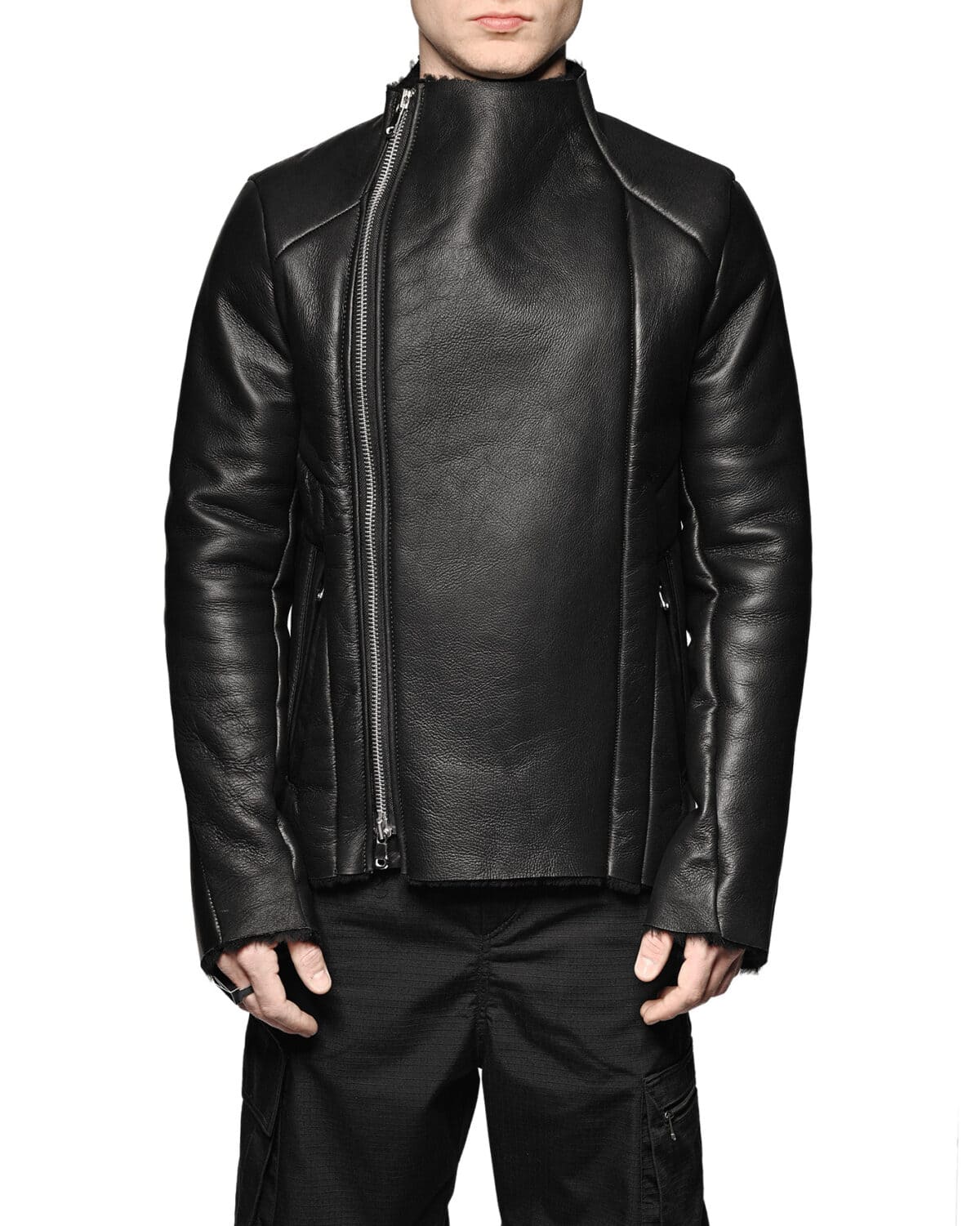 Shearling Multi-Cut Leather Jacket