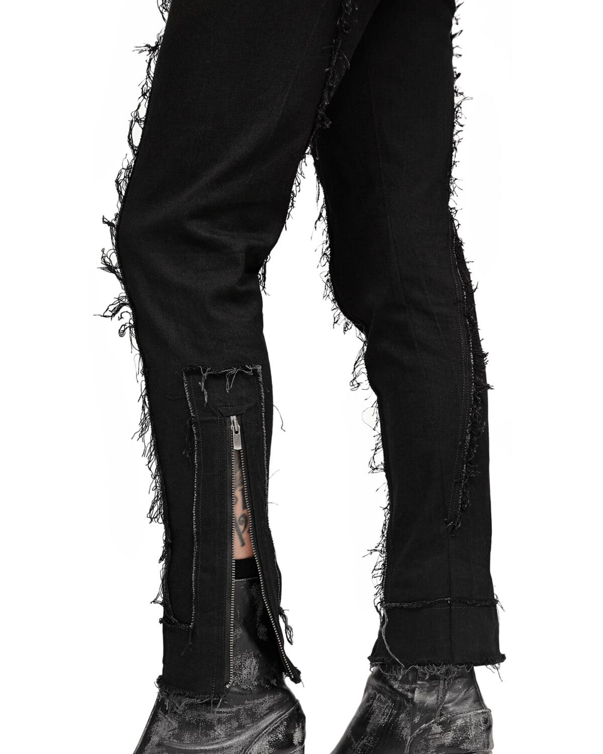 Denim Slim Fit Zip Cuff Pants