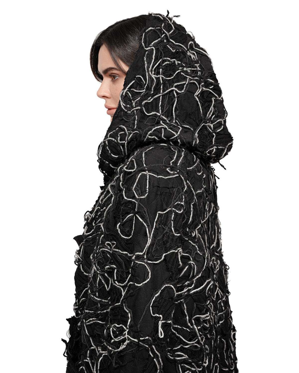 Fiber Bond Ashes Hooded Cardigan