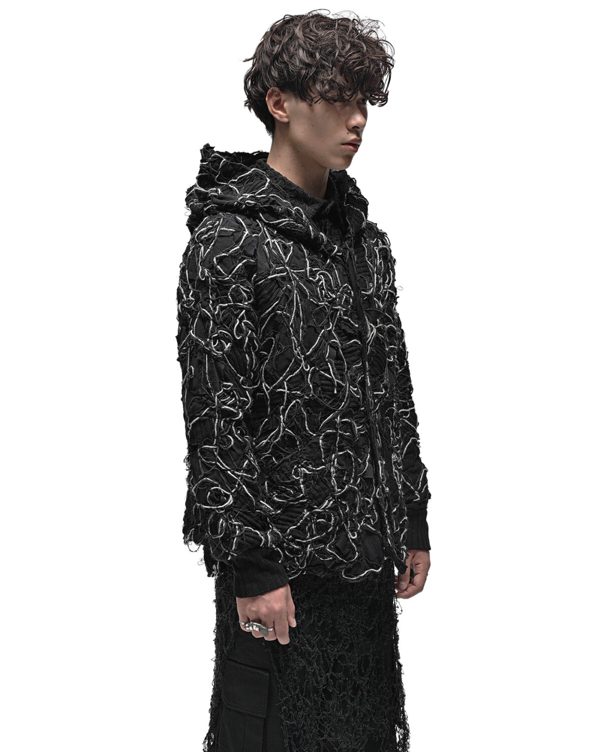 Fiber Bond Ashes Hooded Cardigan