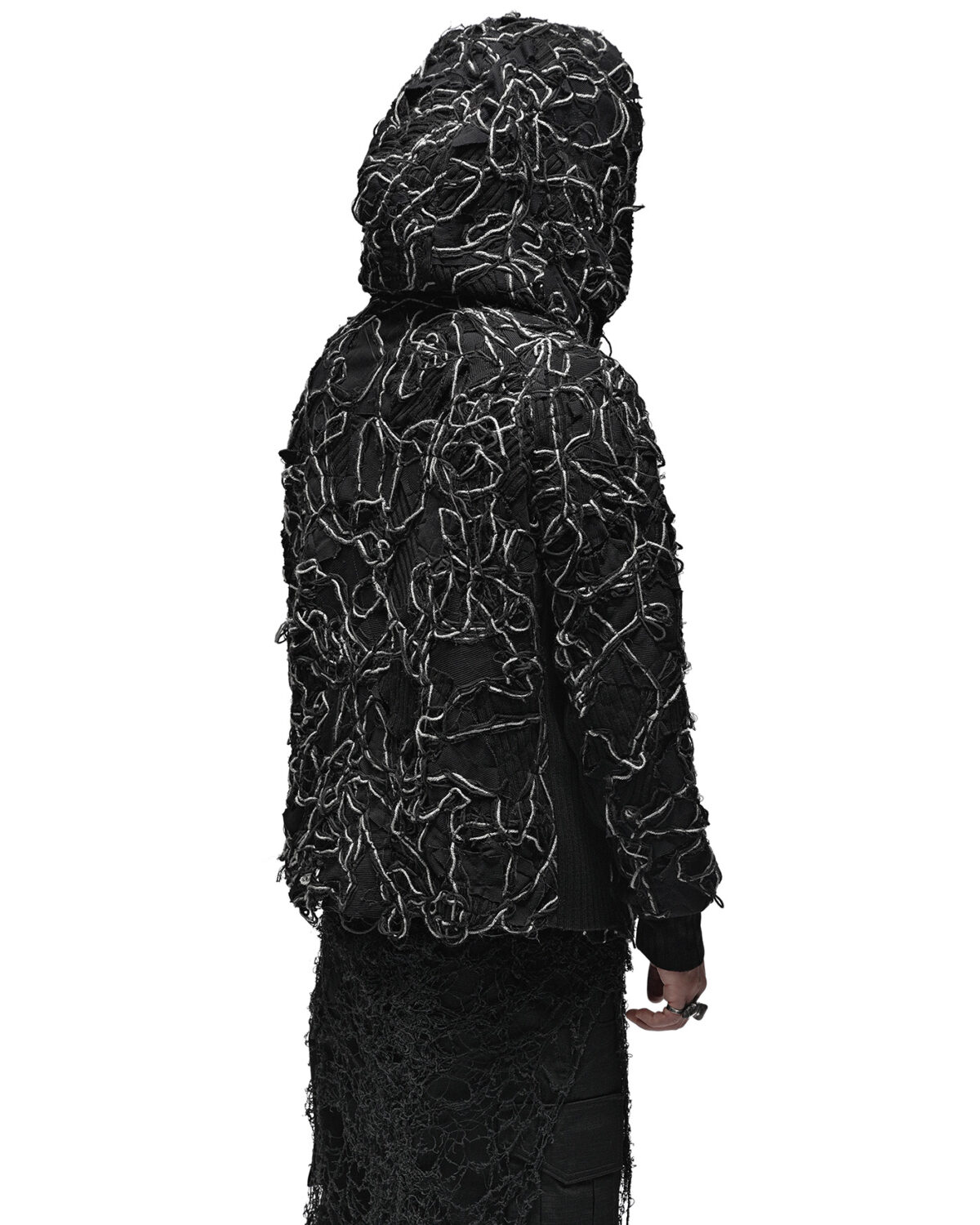 Fiber Bond Ashes Hooded Cardigan