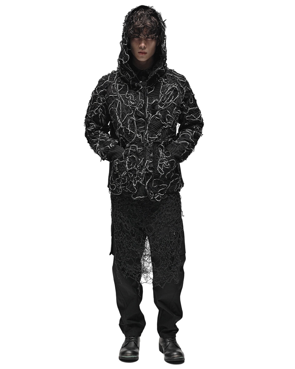 Fiber Bond Ashes Hooded Cardigan