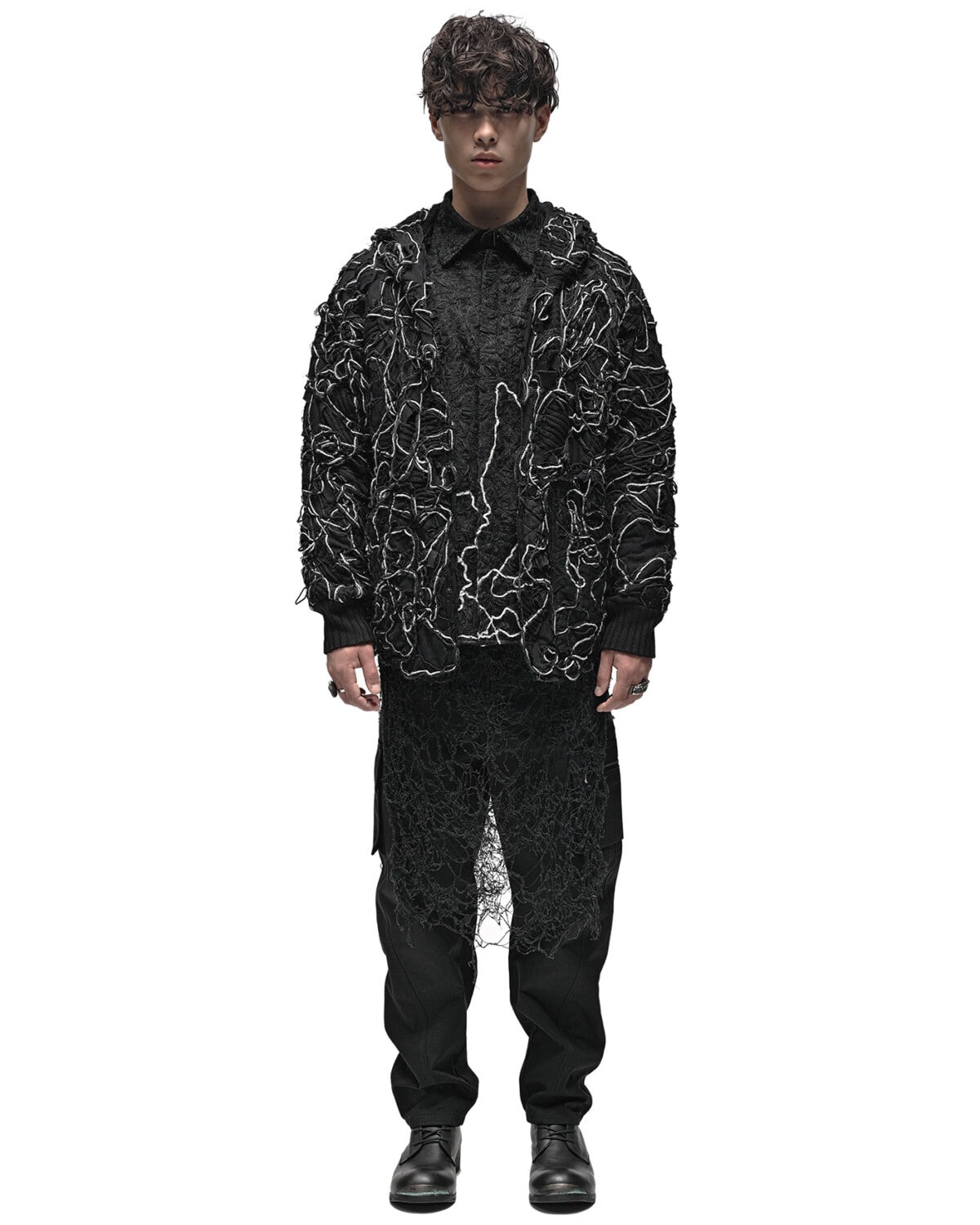 Fiber Bond Ashes Hooded Cardigan