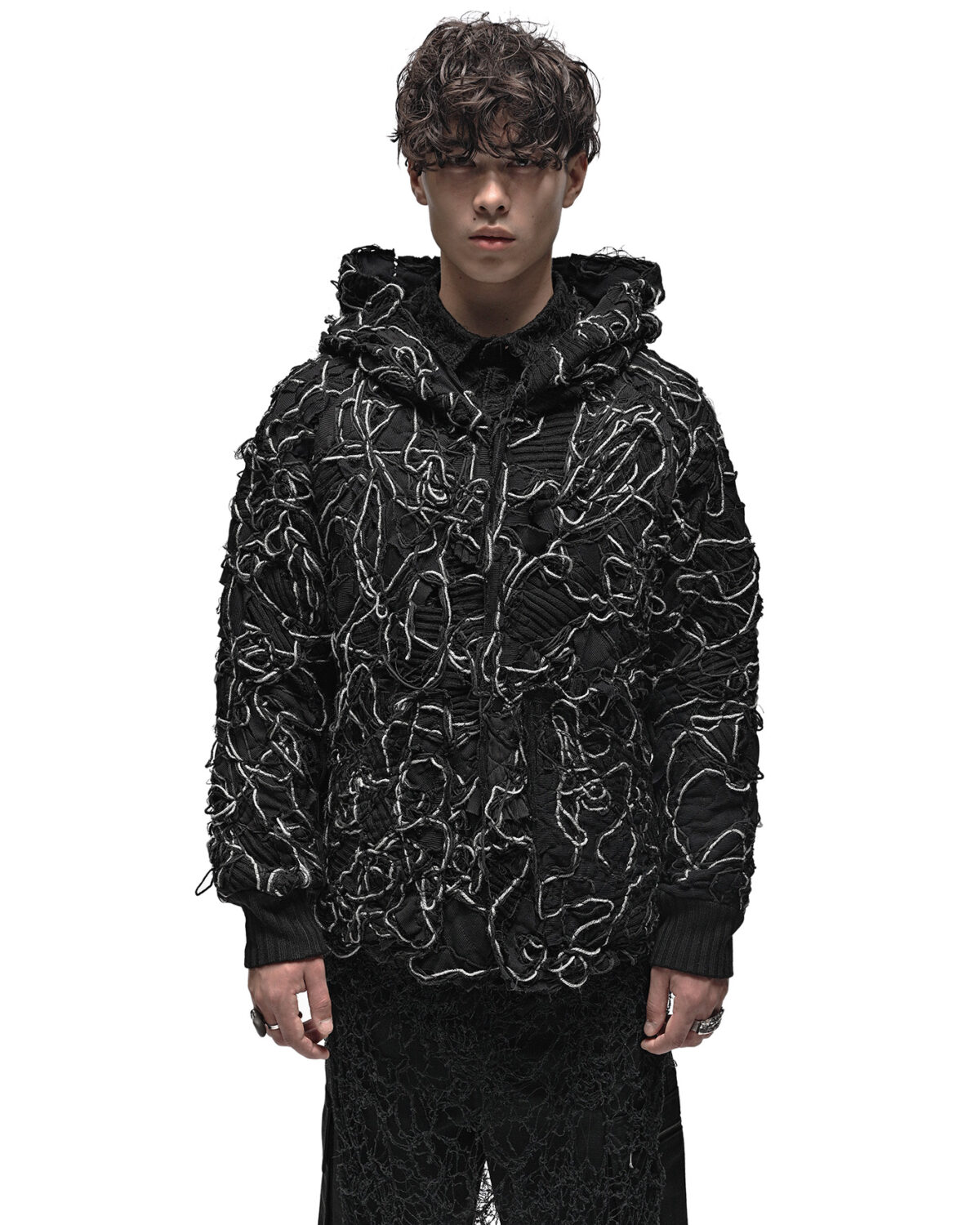 Fiber Bond Ashes Hooded Cardigan