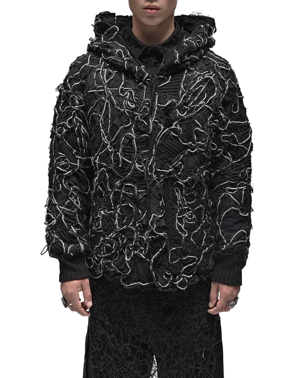 Fiber Bond Ashes Hooded Cardigan