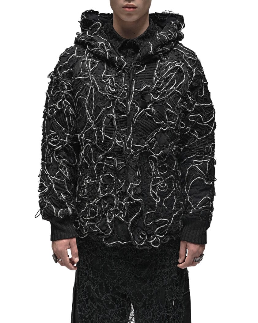 Fiber Bond Ashes Hooded Cardigan