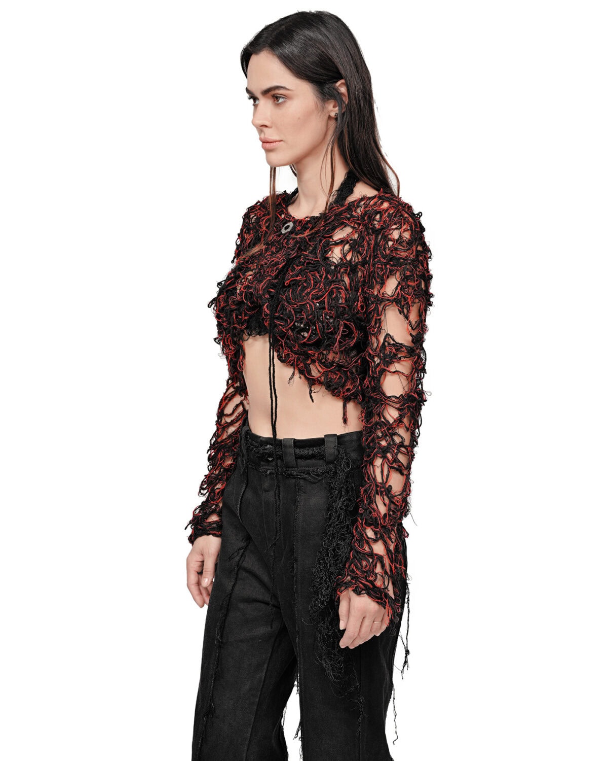 Fiber Bond Magma Crop Sweater