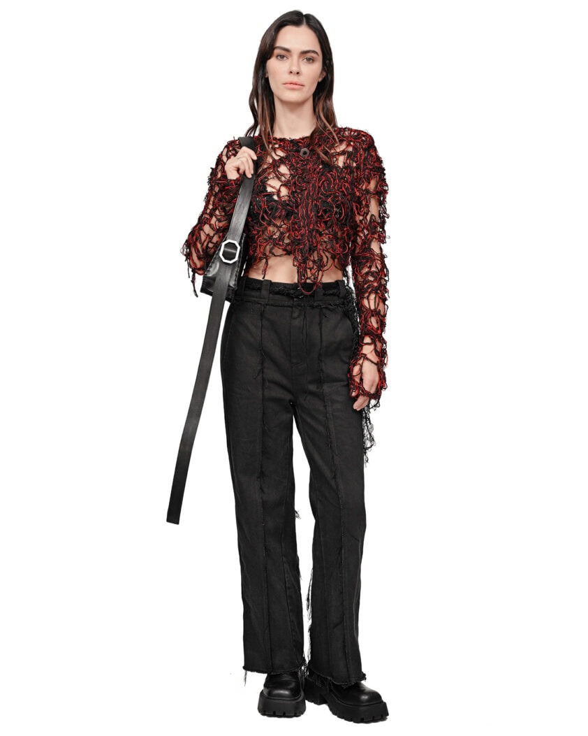 Construct Denim Washed Pants