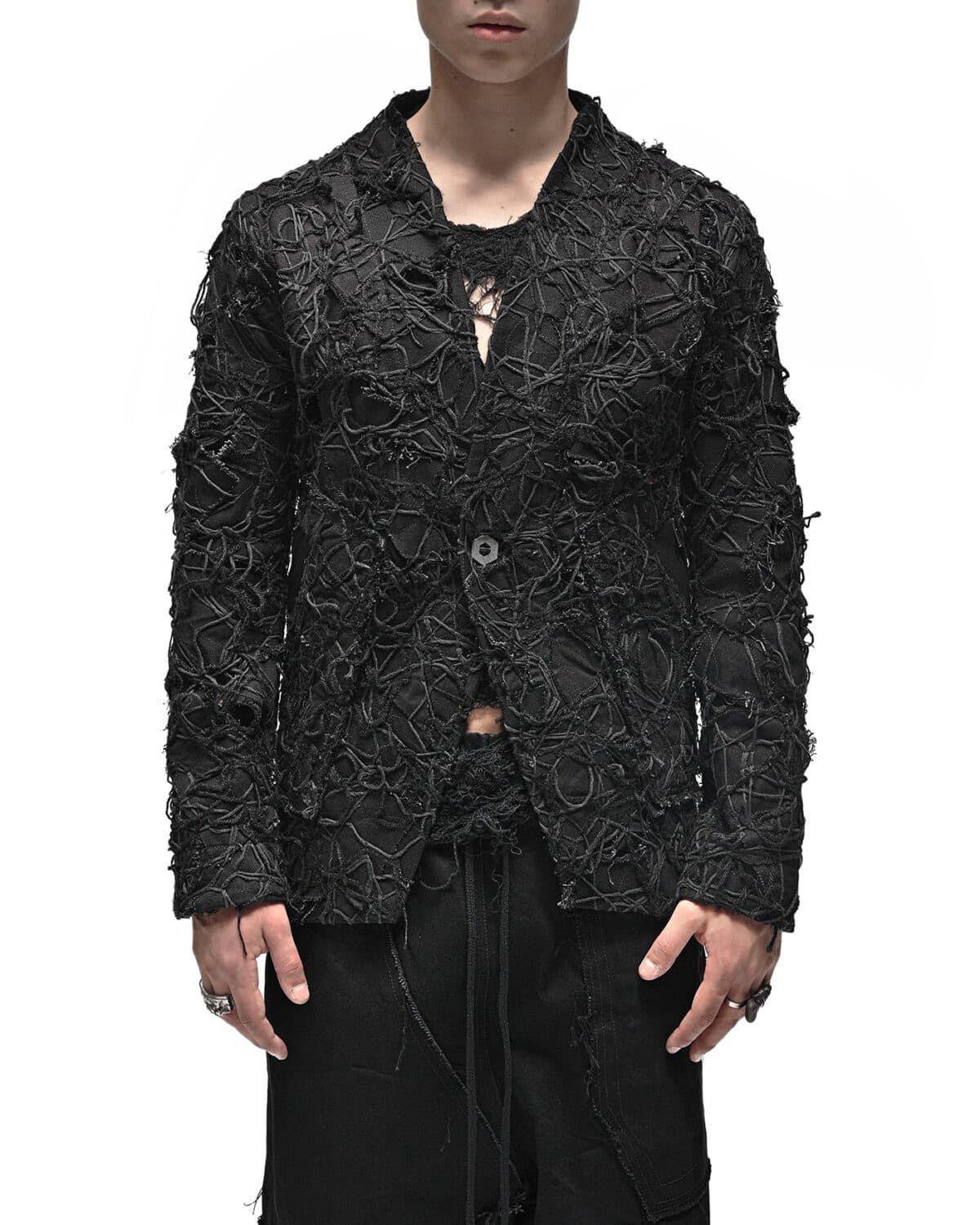 Fiber Bond Patchwork Denim Blazer