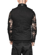 Linear Quilt Denim Puffer Vest