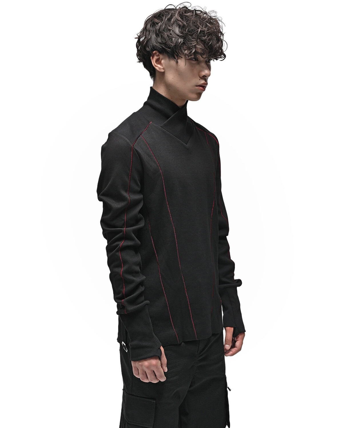 Rib Knit Construct Turtleneck