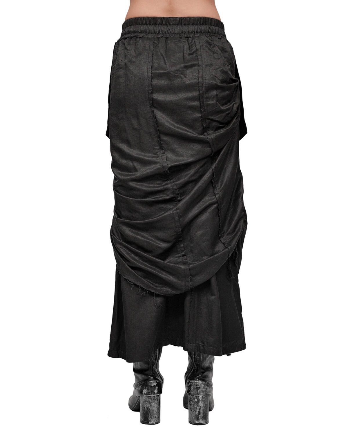 Raw Silk Layers Adjust Skirt