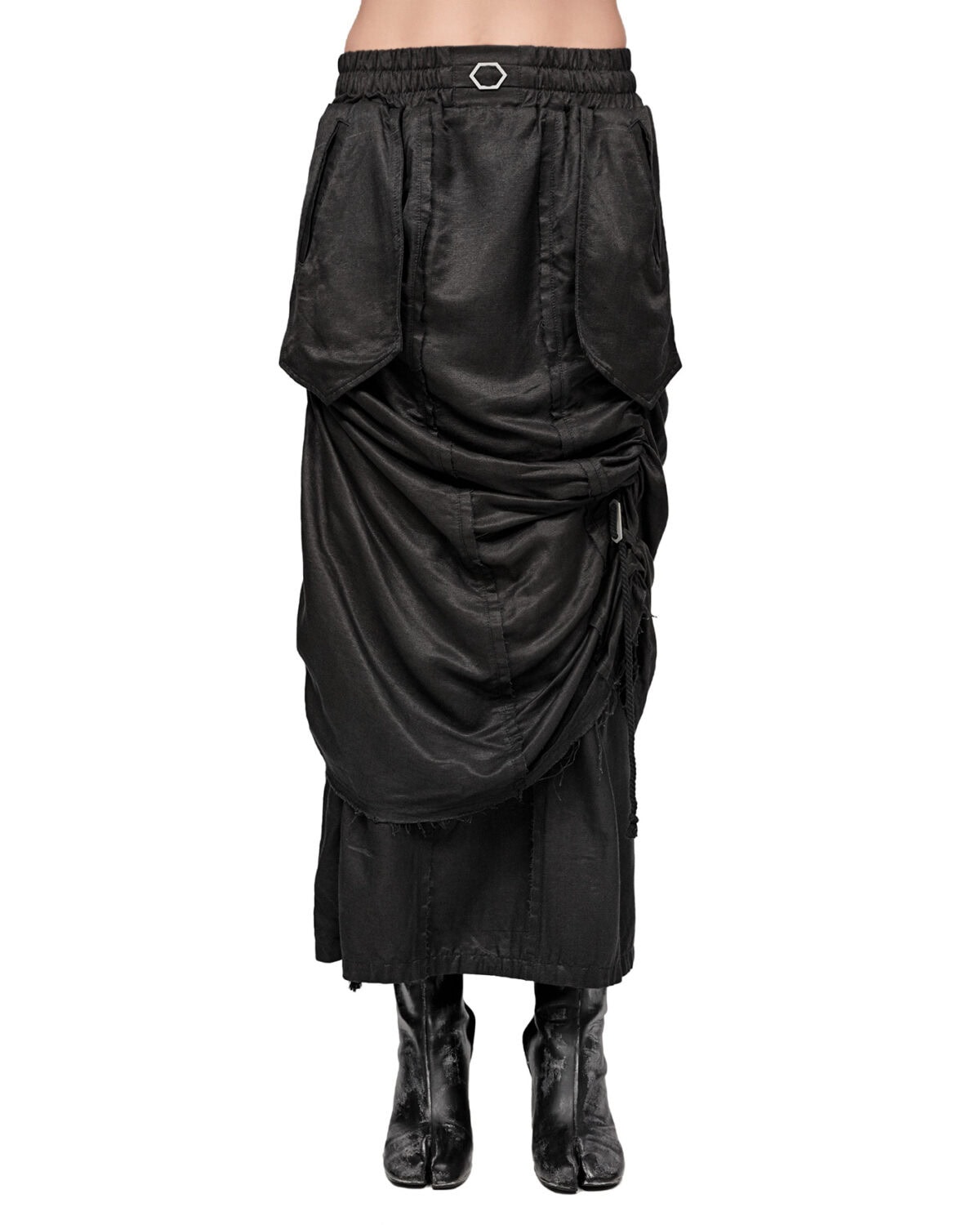 Raw Silk Layers Adjust Skirt