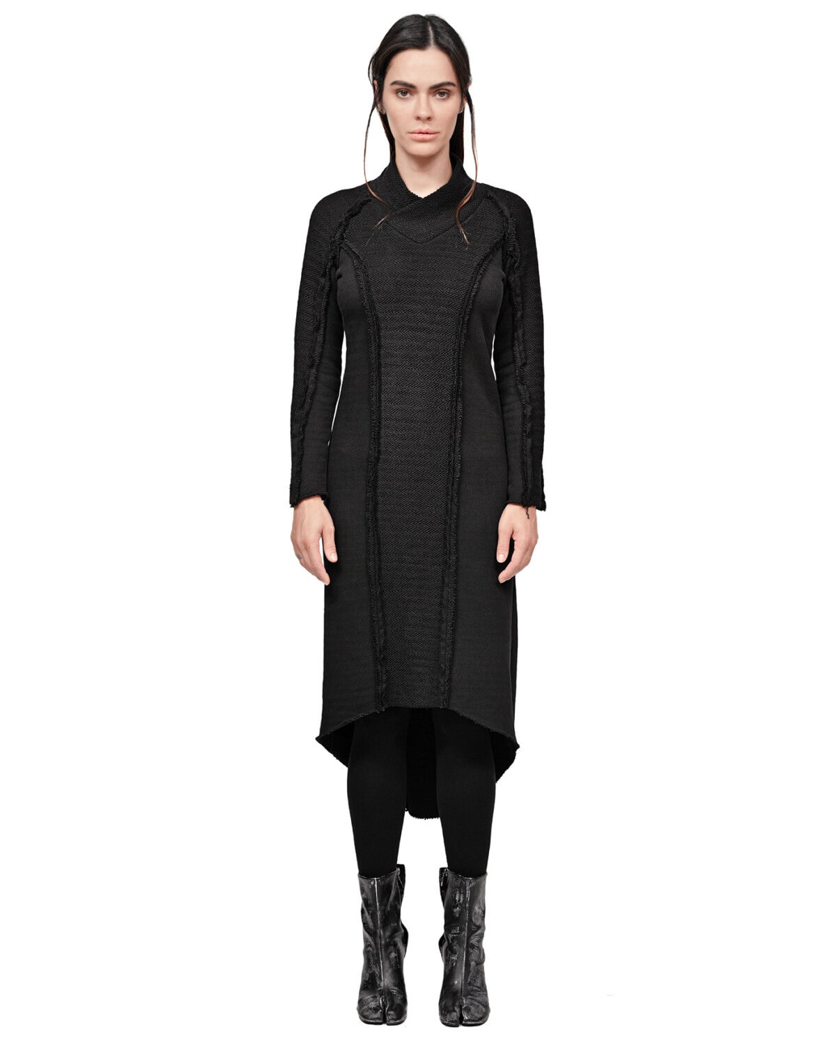 Reverse Edge Construct Knit Dress