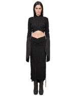 Rib Knit Scar Stitch Transform Skirt