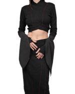 Rib Knit Lilium Layers Crop Top