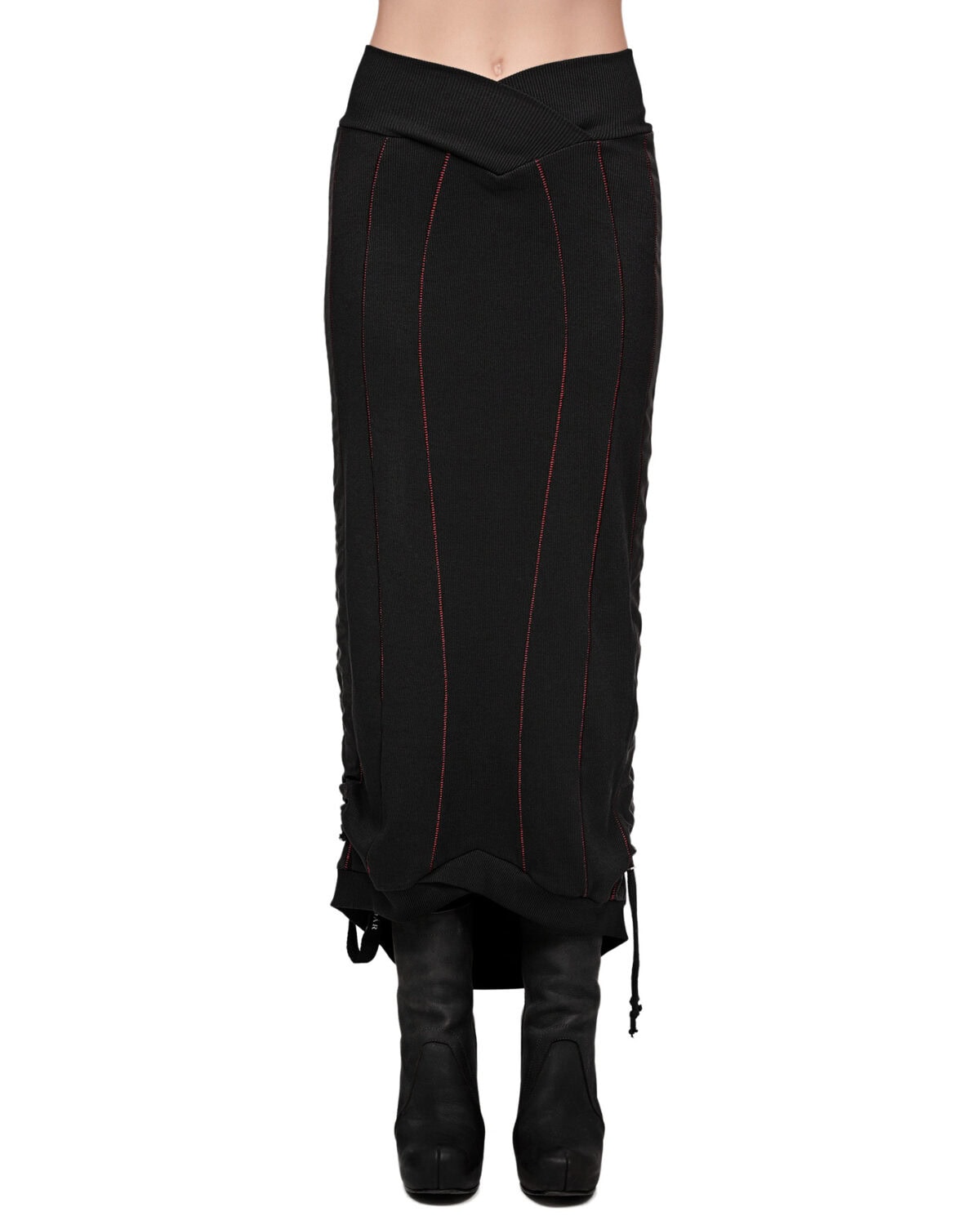 Rib Knit Scar Stitch Transform Skirt