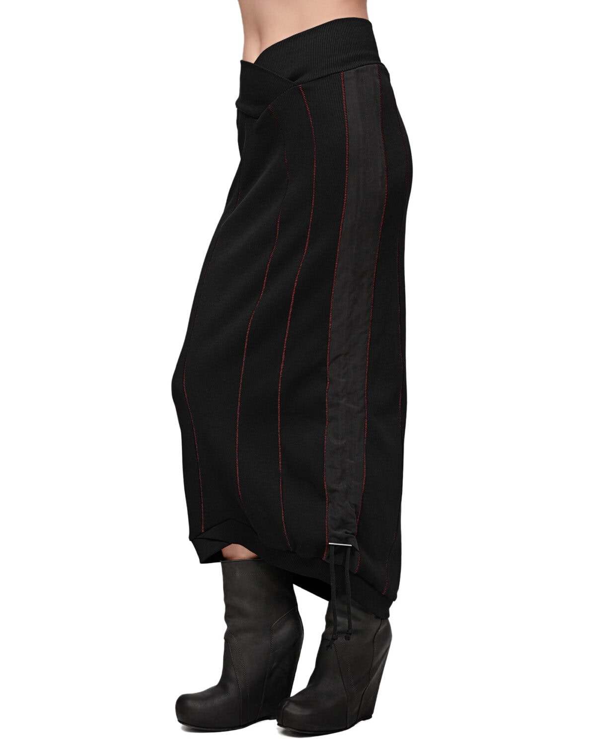 Rib Knit Scar Stitch Transform Skirt