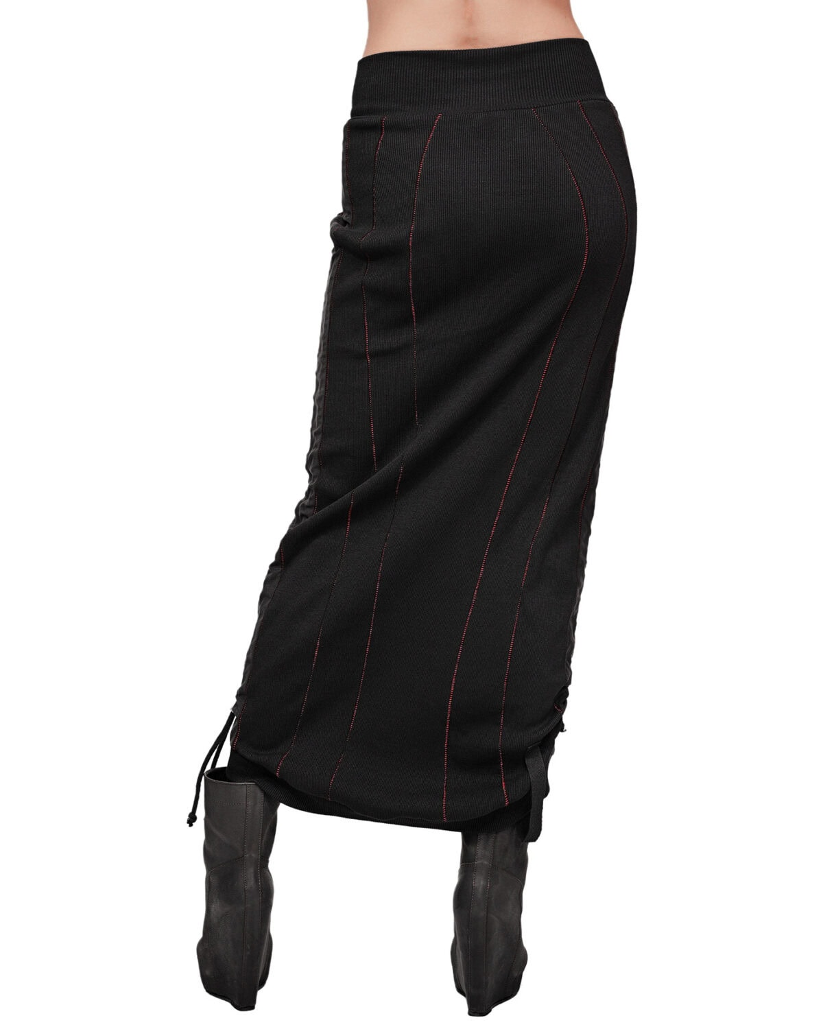 Rib Knit Scar Stitch Transform Skirt