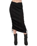 Rib Knit Scar Stitch Transform Skirt