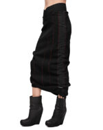 Rib Knit Scar Stitch Transform Skirt