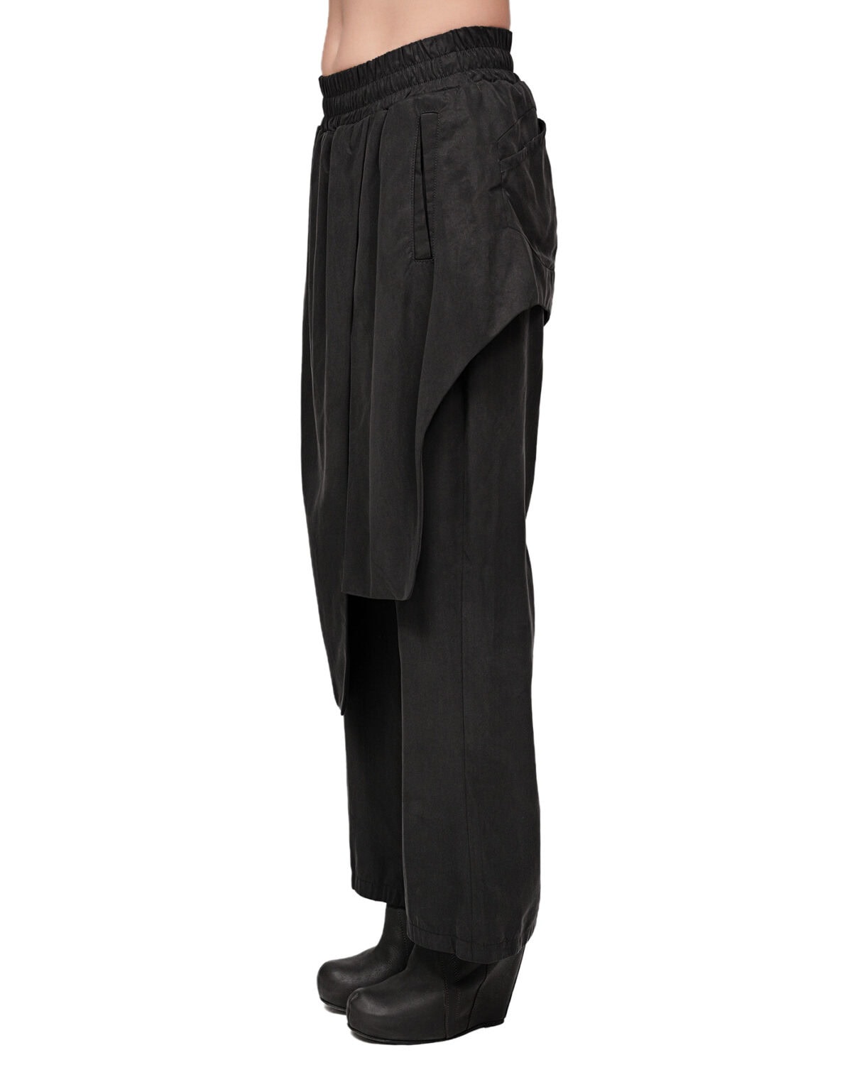 Soft Layers Asymmetry Skirt Pants