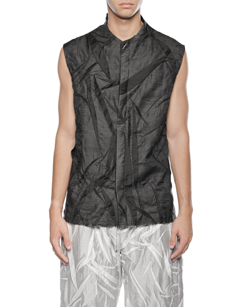 Diffuse Crushed Sleeveless Shirt
