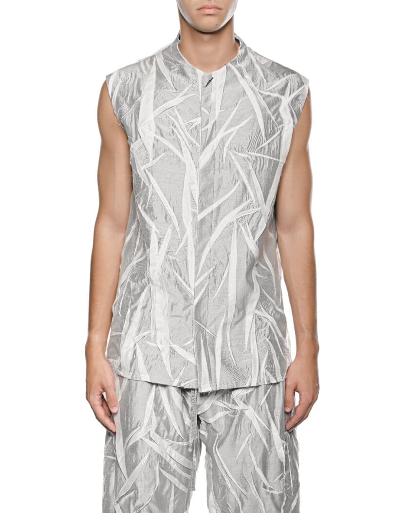 Diffuse Crushed Sleeveless Shirt