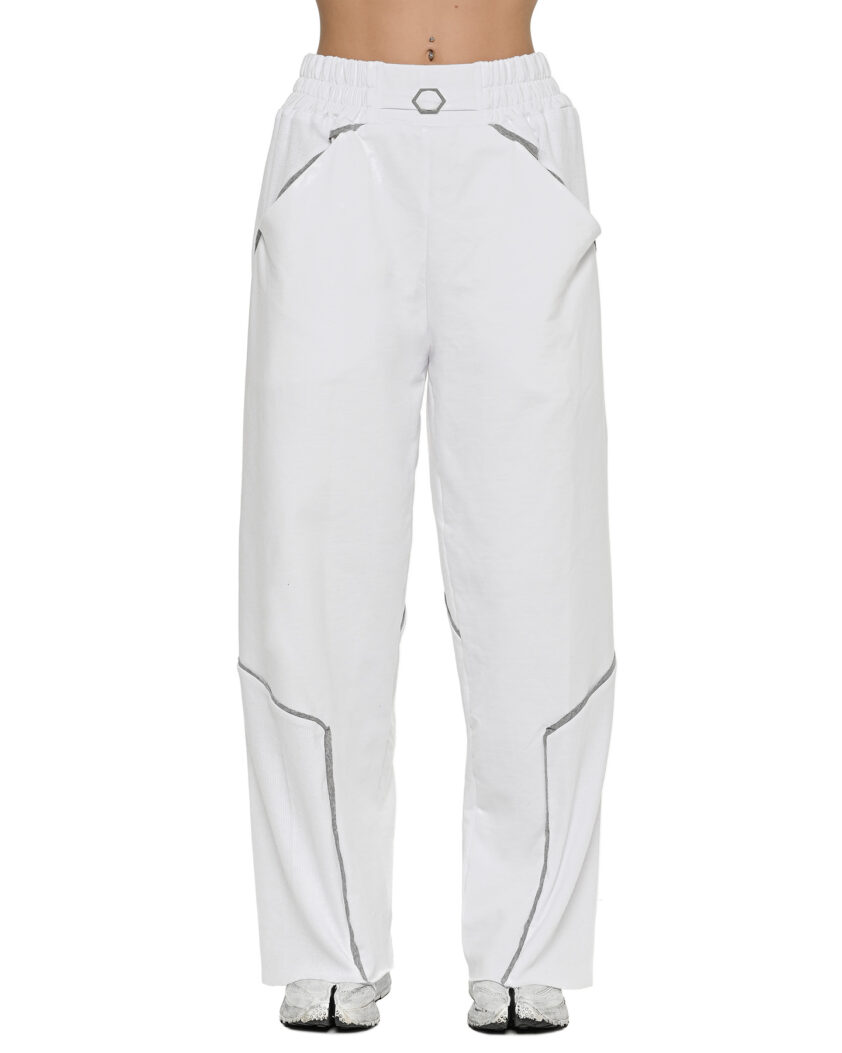 Cluster White Flare Pants