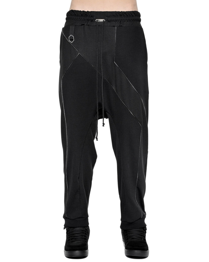 Cluster Panel Drop Crotch Pants