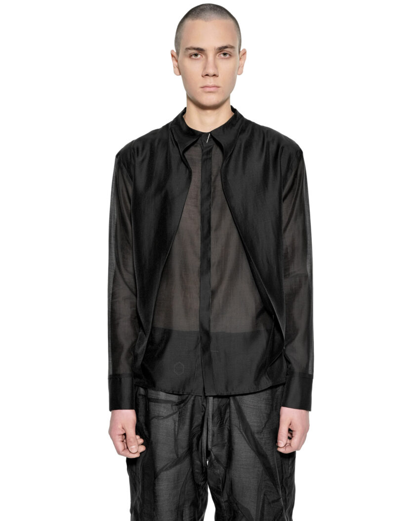 Radiant Semi-Sheer Collar Shirt