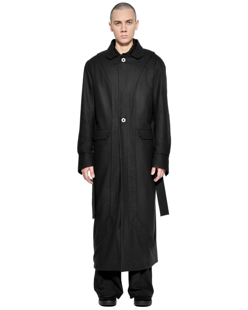 Wool Apex Overlap Long Coat